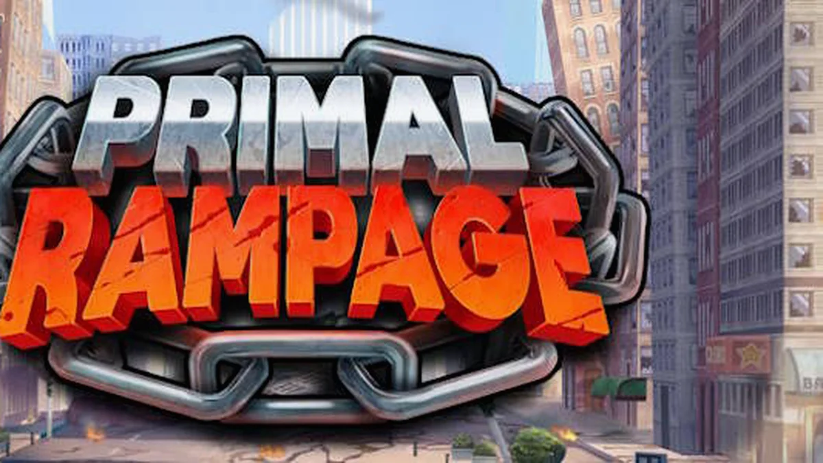 Visual hutan lebat dengan sosok kera penjaga Korrak dalam slot Primal Rampage