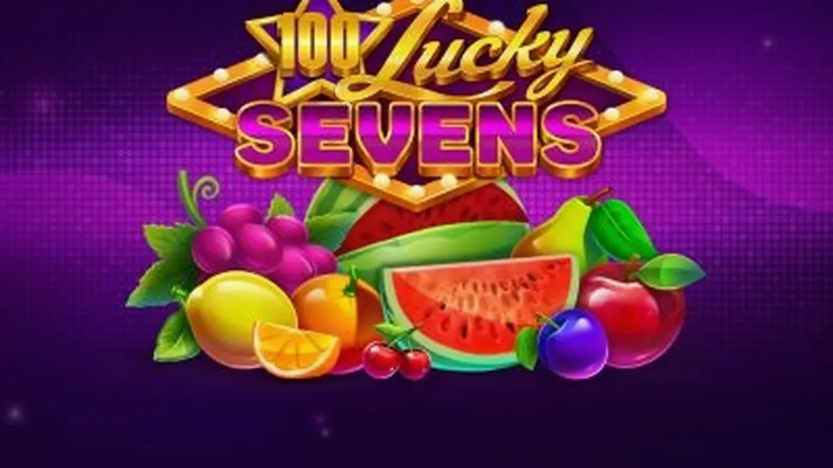 Tampilan visual mesin slot 100 Lucky Sevens dengan simbol klasik